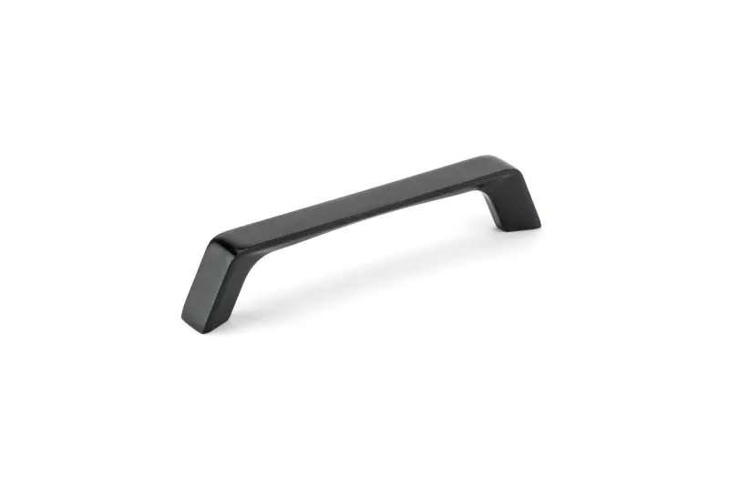 Richelieu Standard Avebury Gatherion 5 1/16-inch (128 mm) Matte Midnight Black Modern Rectangular Cabinet Pull, BP7348128900