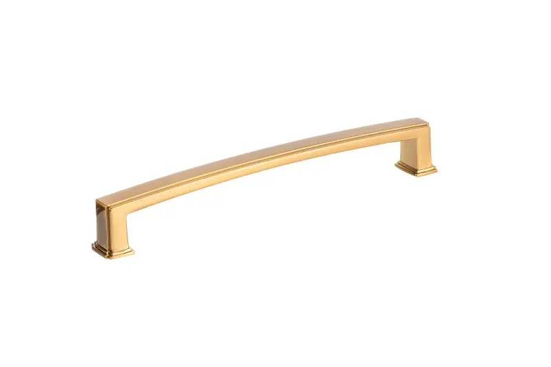 Richelieu Standard Burano Gatherion 18-inch (457 mm) Aurum Brushed Gold Transitional Rectangular Appliance Pull, BP867518158