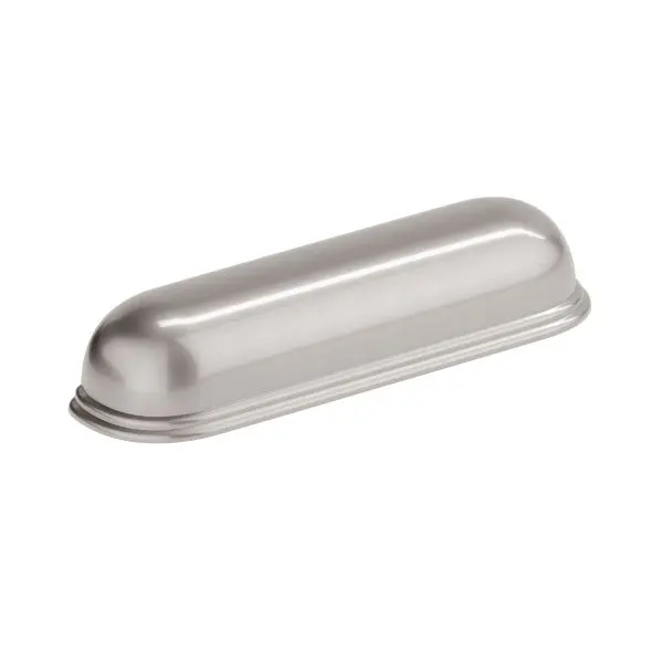 Richelieu Strong Portici Gatherion 5 1/16-inch (128 mm) Brushed Electroless Nickel Transitional Cabinet Cup Pull, 6574128195