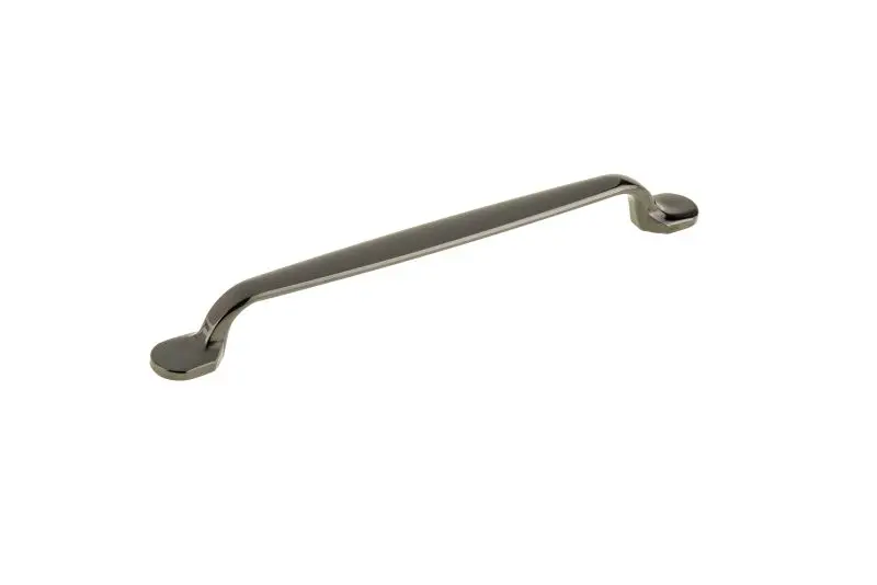 Richelieu Stylish Monceau Gatherion 7 9/16-inch (192 mm) Black Satin Nickel, Traditional Curved Cabinet Pull, BP2377519291