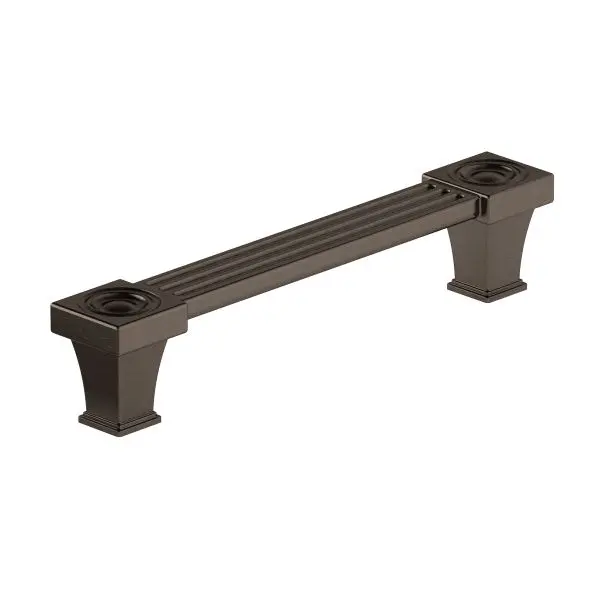 Richelieu Stylish Verona Gatherion 5 1/16-inch (128 mm) Grooved Honey Bronze Transitional Rectangular Cabinet Pull, BP8822...