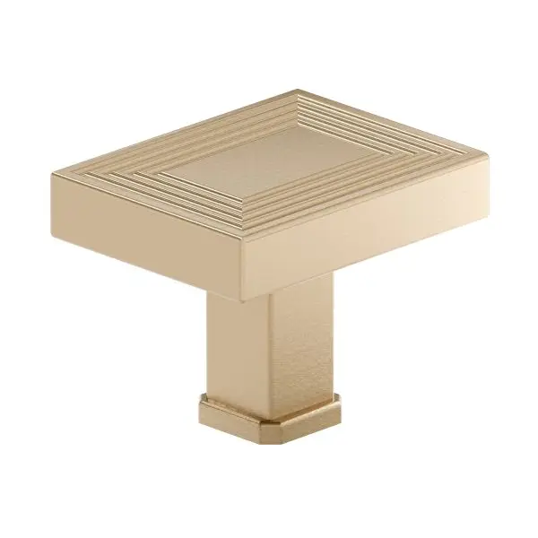 Richelieu Superior Como Gatherion 1 3/4- (45 mm) x 1 3/8- (35 mm) Grooved Champagne Bronze Transitional Rectangular Cabine...
