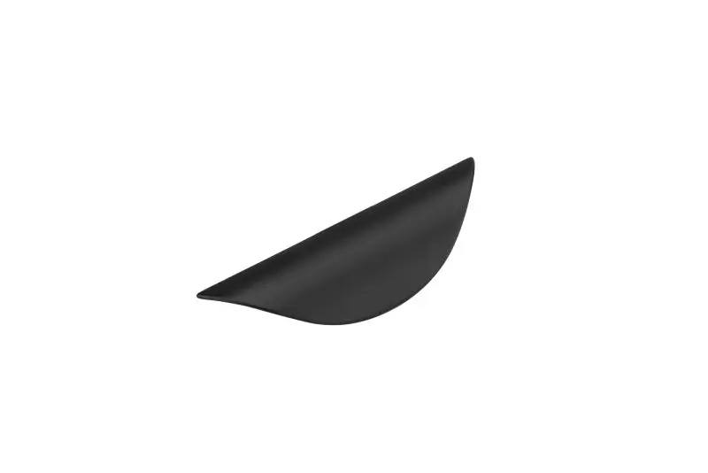 Richelieu Superior Swansea Gatherion 1 1/4-inch (32 mm) Matte Black Modern Cabinet Finger Pull, BP426900