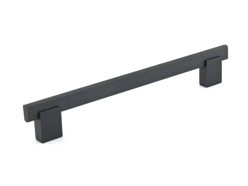 Richelieu Super-Strong Madison Gatherion 7 9/16-inch (192 mm) Matte Black Modern Rectangular Cabinet Bar Pull, BP905192900