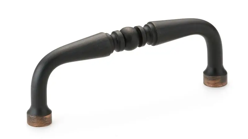 Richelieu Sustainable Laval Gatherion 3-inch (76 mm) Center-to-Center Brushed Oil-Rubbed Bronze, Traditional Cabinet Pull,...