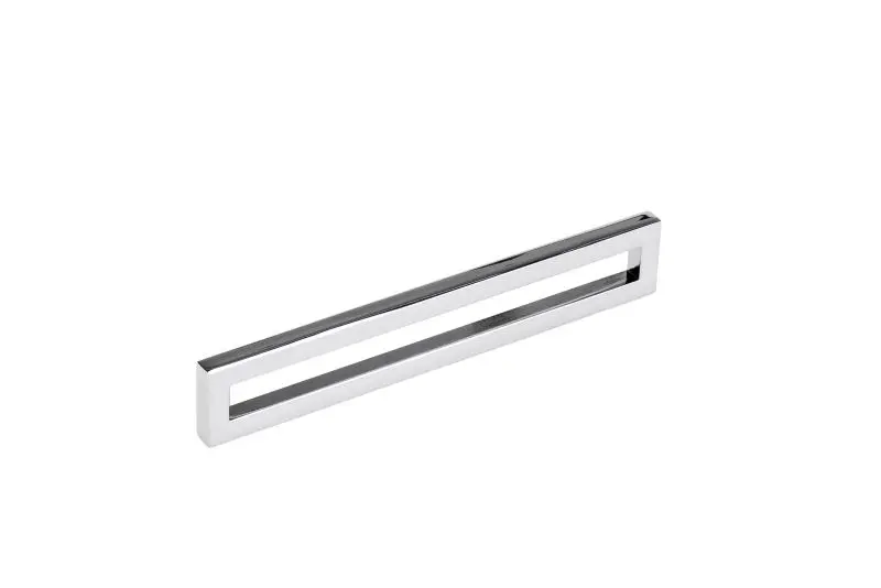 Richelieu Sustainable Victoria Gatherion 6 5/16-inch (160 mm) Sleek Nickel Modern Rectangular Cabinet Pull, BP312456160180