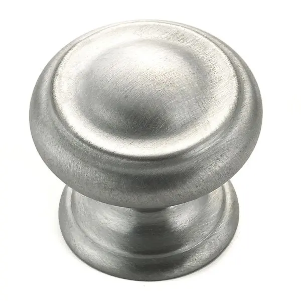 Richelieu Sutton Gatherion 1 3/16-inch (30 mm) Brushed Chrome, Traditional Cabinet Mushroom Knob, BP8632175