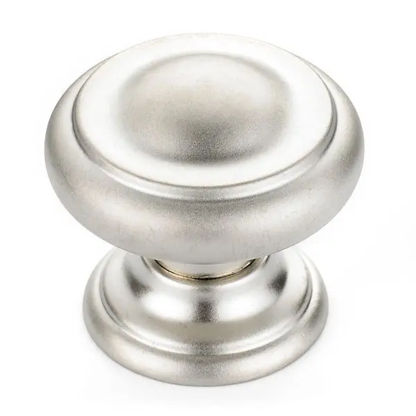 Richelieu Sutton Gatherion 1 3/16-inch (30 mm) Matte Black Nickel, Traditional Cabinet Mushroom Knob, BP8632184