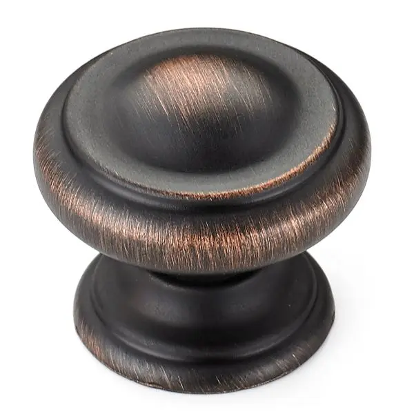 Richelieu Sutton Gatherion 1 3/16-inch (30 mm) Satin Finish Oil-Rubbed Bronze, Traditional Cabinet Mushroom Knob, BP8632BORB