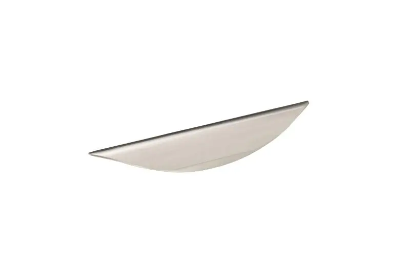 Richelieu Swansea Gatherion 3 3/4-inch (96 mm) Brushed Nickel Modern Cabinet Finger Pull, Nickel and Metal, BP42696195