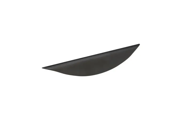 Richelieu Swansea Gatherion 3 3/4-inch (96 mm) Matte Ebony Modern Cabinet Finger Pull, BP42696900