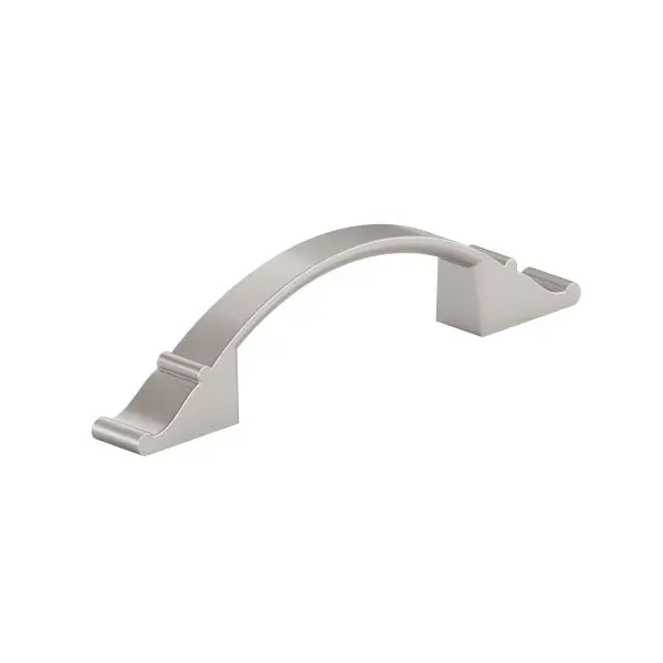 Richelieu Teramo Gatherion 3-inch (76 mm) or 3 3/4-inch (96 mm) Brushed Nickel, Traditional Arched Cabinet Pull, BP260676195