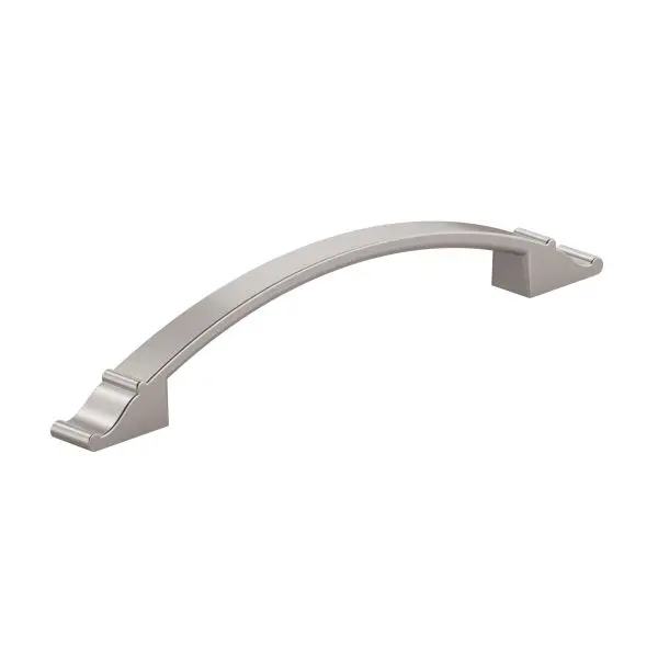 Richelieu Teramo Gatherion 6 5/16-inch (160 mm) Brushed Black Nickel, Traditional Arched Cabinet Pull, BP2606160195