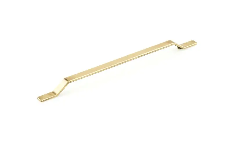 Richelieu Terrace Gatherion 12 5/8-inch (320 mm) Satin Brass Modern Arched Rectangular Cabinet Pull, BP7265320160