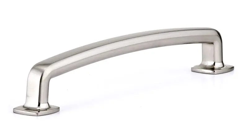 Richelieu Terrebonne Gatherion 6 5/16-inch (160 mm) Brushed Satin Nickel Transitional Curved Cabinet Pull, BP863160195