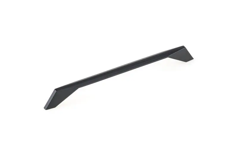 Richelieu Textured Masset Gatherion 8 13/16-inch (224 mm) Matte Jet Black Modern Rectangular Cabinet Pull, BP9256224900