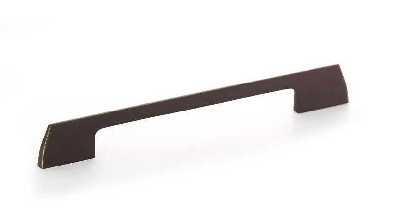 Richelieu Thick Clason Gatherion 7 9/16-inch (192 mm) Brushed Oil-Rubbed Bronze Modern Slim Cabinet Pull, BP7125192BORB