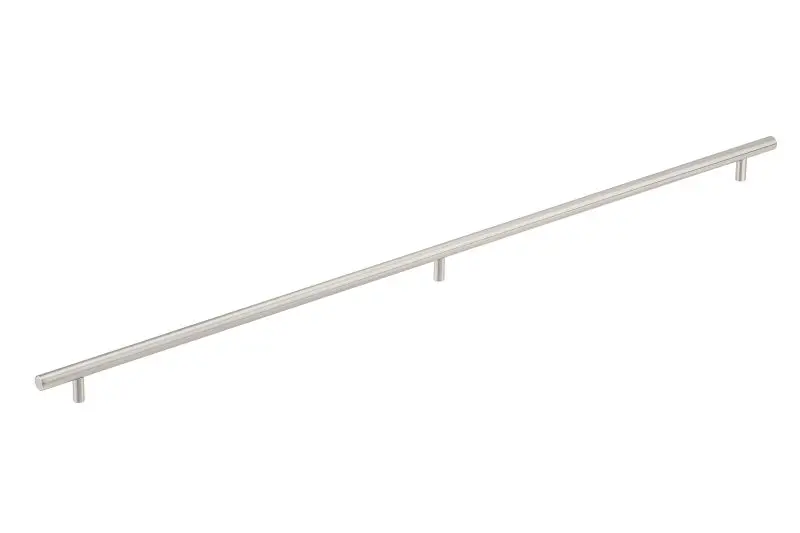 Richelieu Tivoli Gatherion 34 1/8-inch (867 mm) Brushed Stainless Carbon Steel Modern Three-Leg Cabinet Bar Pull, BP348786...