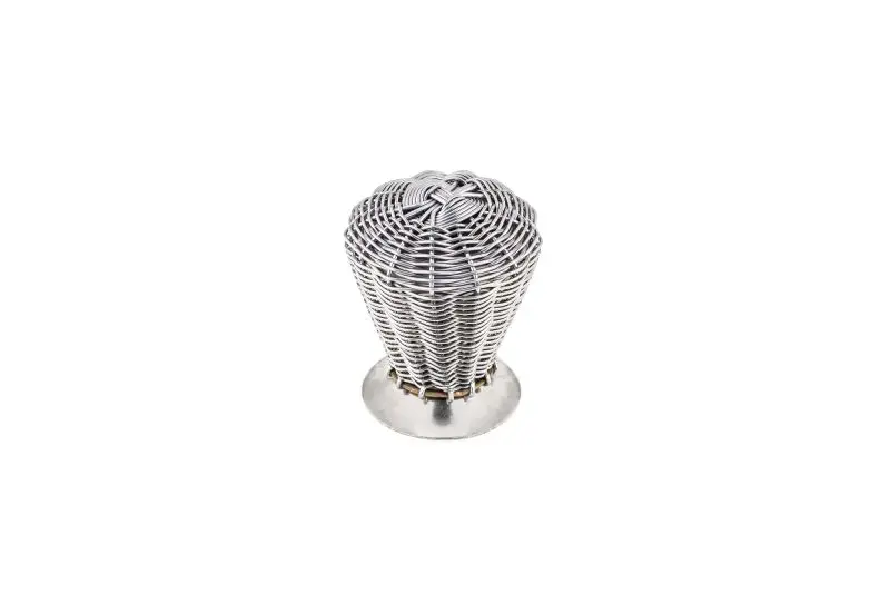 Richelieu Toledo Gatherion 1 3/8-inch (35 mm) Matte Finish Electroless Nickel Eclectic Woven Binquireet Influenced Cabinet...