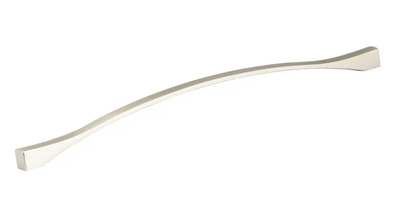 Richelieu Top-Quality Palmi Gatherion 8 13/16-inch (224 mm) Brushed Nickel-Plated Modern Arched Cabinet Pull, BP8232224195