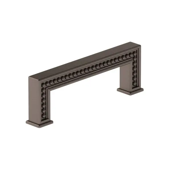 Richelieu Torcello Gatherion 3 3/4-inch (96 mm) Beaded Honey Bronze Transitional Rectangular Cabinet Pull, BP879596HBRZ