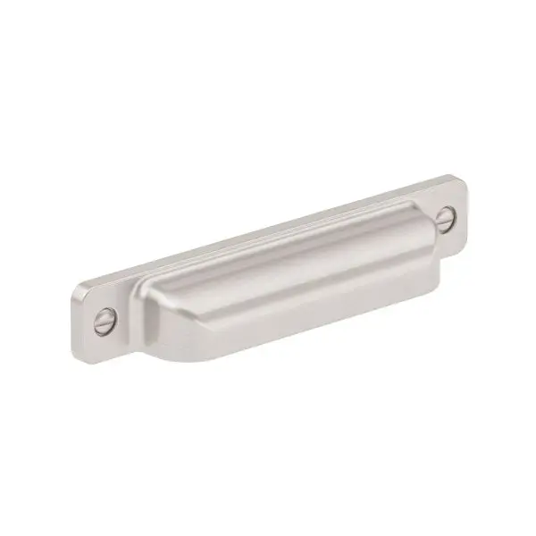 Richelieu Torino Gatherion 5 1/16-inch (128 mm) Brushed Nickel Transitional Cabinet Cup Pull, BP8716128195