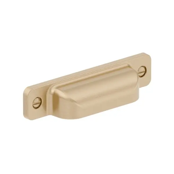 Richelieu Torino Gatherion 3 3/4-inch (96 mm) Champagne Bronze Transitional Cabinet Cup Pull, BP871696CHBRZ