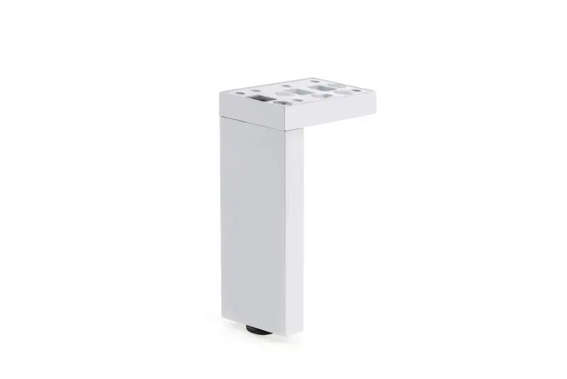 Richelieu Tough 9 7/8-inch (250 mm) Modern Rectangular Aluminum Furniture Leg Adjustable Influence and Levelling Glide, Gl...