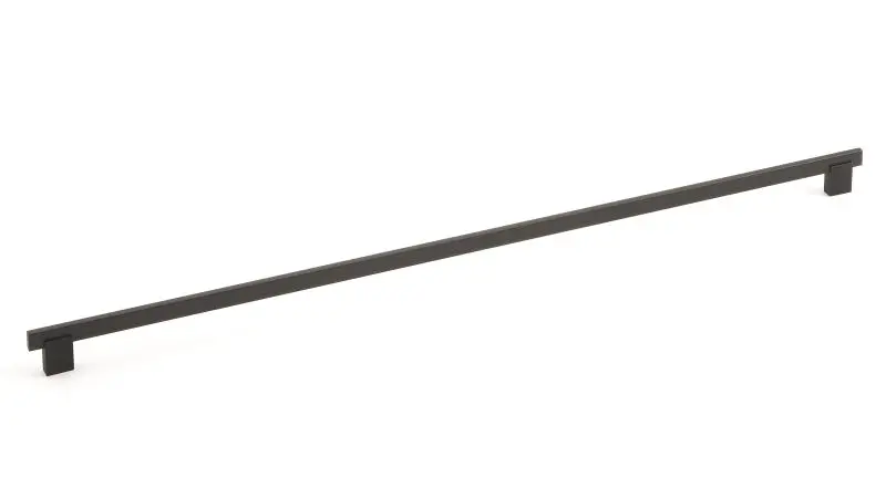 Richelieu Tough Madison Gatherion 25 1/4-inch (640 mm) Matte Black Modern Rectangular Cabinet Bar Pull, BP905640900