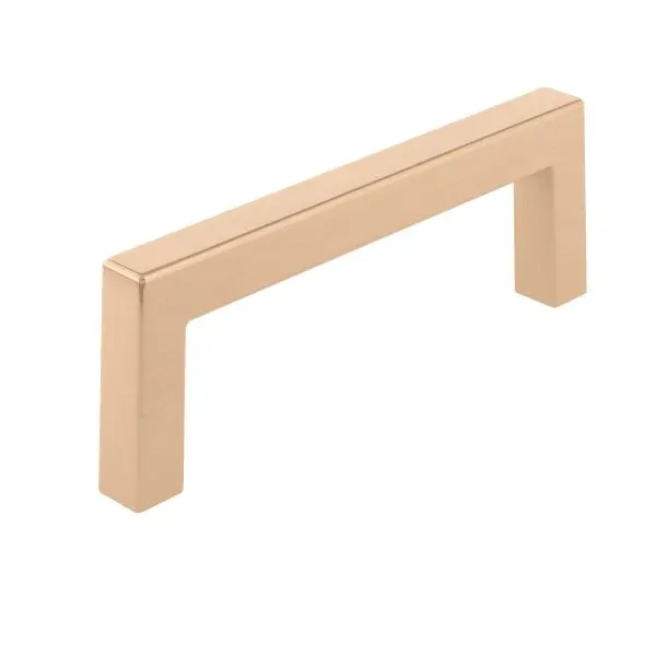 Richelieu Ultra-Strong Lambton Gatherion 3 3/4-inch (96 mm) Champagne Bronze Modern Rectangular Cabinet Pull, BP87396CHBRZ