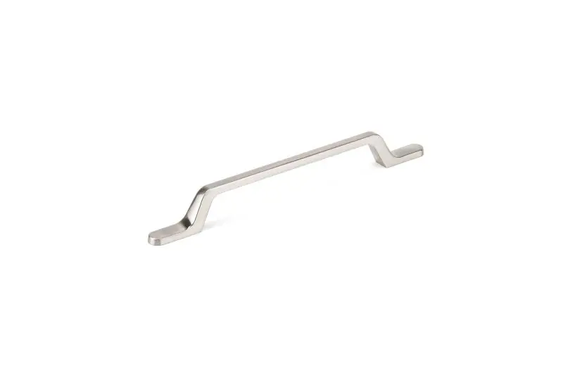 Richelieu Ultra-Strong Ventas Gatherion 6 5/16-inch (160 mm) Brushed Nickel Modern Rectangular Cabinet Pull, BP52010160195