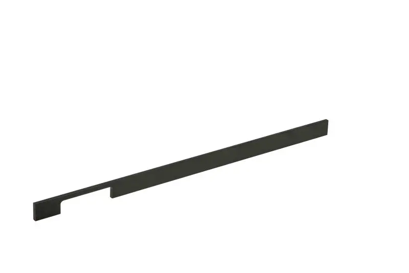 Richelieu Universal Aversa Gatherion 21 3/8-inch (544 mm) Matte Black Modern Rectangular Cabinet Pull, BP720544900