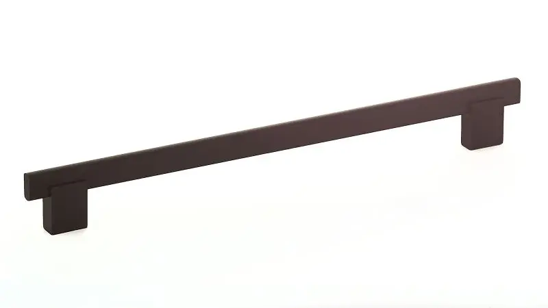 Richelieu Updated Madison Gatherion 10 1/8-inch (256 mm) Matte Carbon Black Modern Rectangular Cabinet Bar Pull, BP905256900