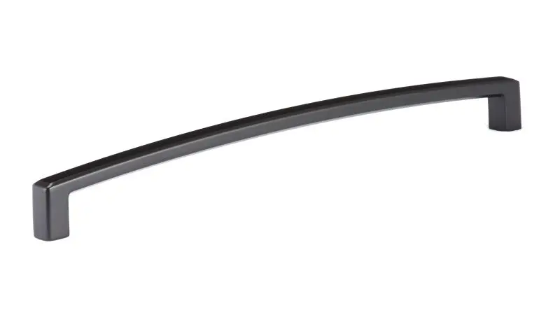 Richelieu Upgraded 10 1/8-inch (256 mm) Matte Black Modern Arched Cabinet Pull, BP8189256900