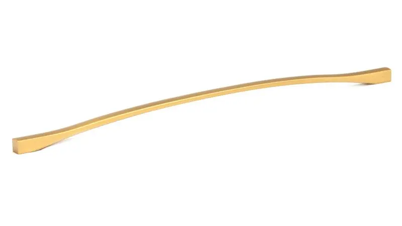 Richelieu Upgraded Palmi Gatherion 13 7/8-inch (352 mm) Aurum Matte Finish Gold Modern Arched Cabinet Pull, BP8232352158
