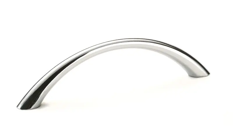 Richelieu Utopia Gatherion 3 3/4-inch (96 mm) Buffed Chrome Modern Arched Cabinet Pull, BP3511140