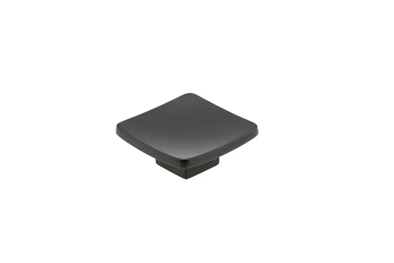 Richelieu UV-Resistant Smithfield Gatherion 2 1/4-inch (58 mm) Matte Black Modern Square Closet Door Knob, BP860957900