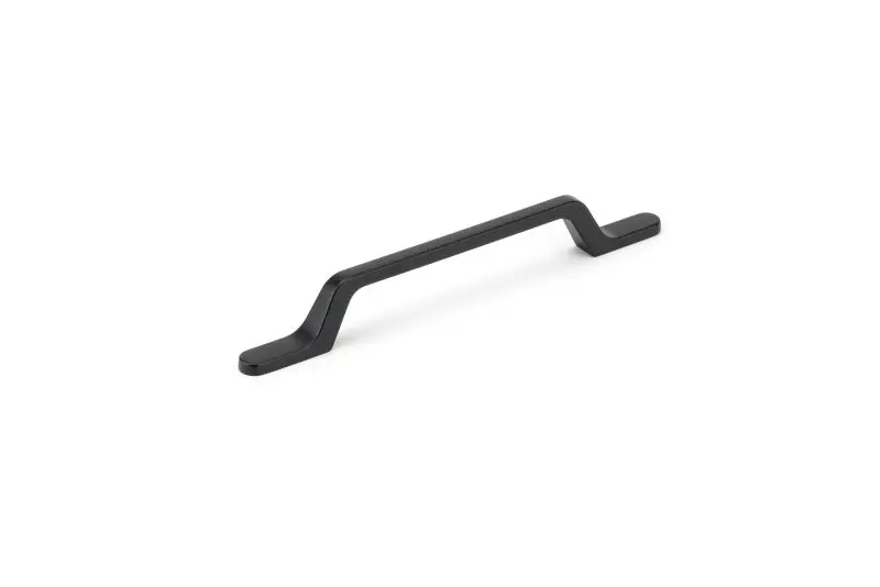 Richelieu Ventas Gatherion 5 1/16-inch (128 mm) Matte Black Modern Rectangular Cabinet Pull, BP52010128900