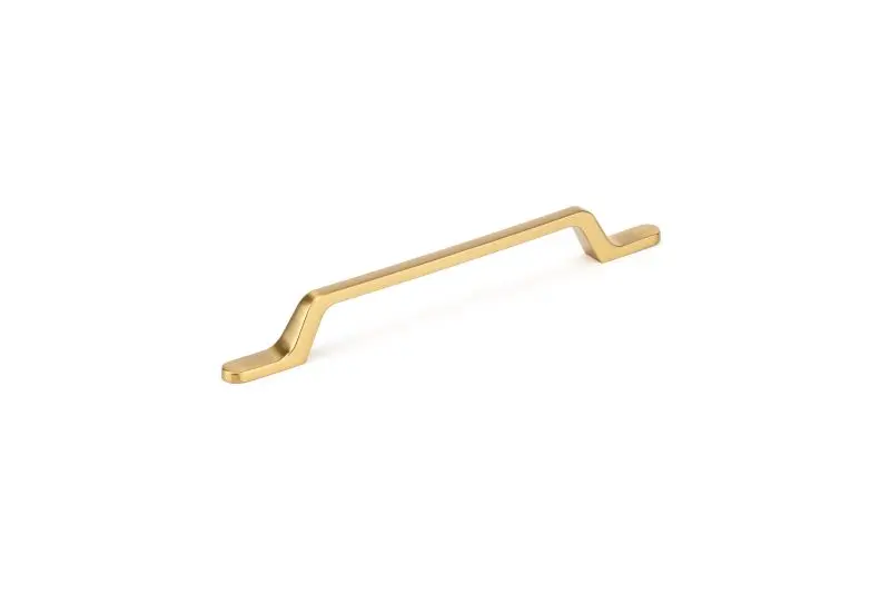 Richelieu Ventas Gatherion 6 5/16-inch (160 mm) Aurum Satin Finish Gold Modern Rectangular Cabinet Pull, BP52010160158