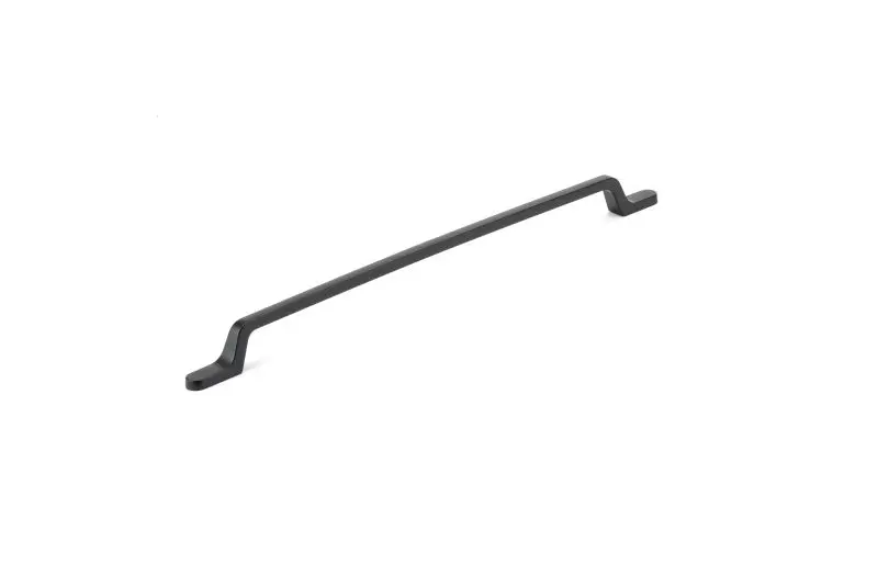 Richelieu Ventas Gatherion 12 5/8-inch (320 mm) Matte Midnight Black Modern Rectangular Cabinet Pull, BP52010320900
