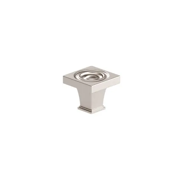 Richelieu Verona Gatherion 1 3/16-inch (30 mm) Brushed Nickel-Plated Transitional Square Cabinet Knob, BP88223030195