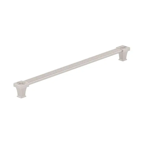 Richelieu Verona Gatherion 12 5/8-inch (320 mm) Grooved Matte Finish Satin Nickel Transitional Rectangular Cabinet Pull, B...