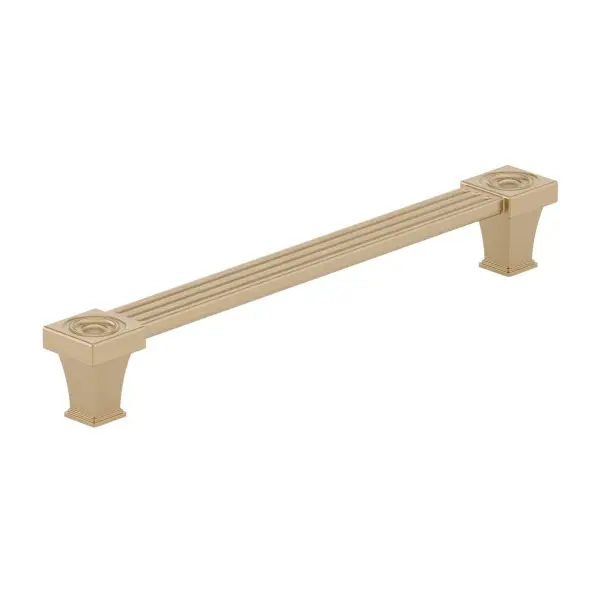 Richelieu Verona Gatherion 7 9/16-inch (192 mm) Grooved Champagne Bronze Transitional Rectangular Cabinet Pull, BP8822192C...