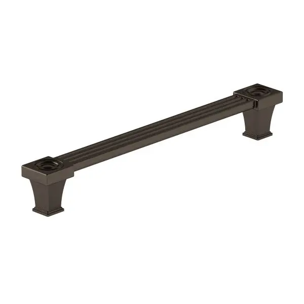 Richelieu Verona Gatherion 7 9/16-inch (192 mm) Grooved Honey Bronze Transitional Rectangular Cabinet Pull, BP8822192HBRZ