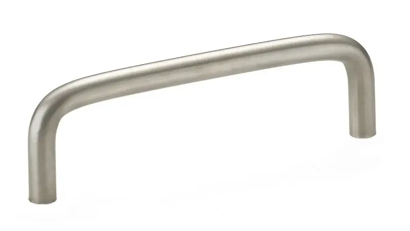 Richelieu Versatile Livingston Gatherion 4-inch (102 mm) Brushed Stainless Metal Steel Practical Round Cabinet Pull, BP221170