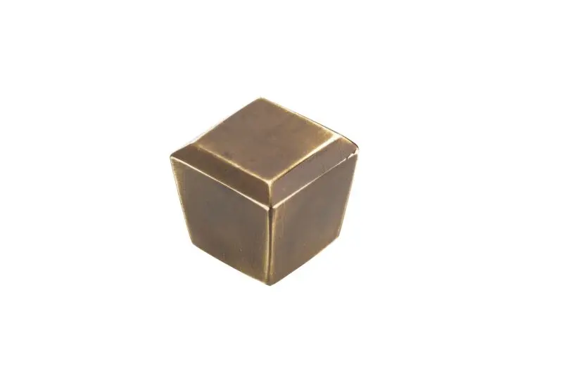 Richelieu Versatile Toledo Gatherion 1 1/16-inch (27 mm) Mumbai Brown Eclectic Square Cabinet Knob, BP661436602