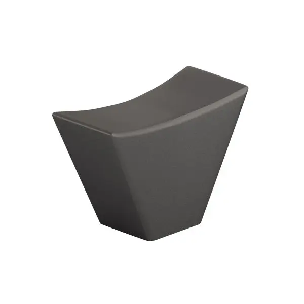 Richelieu Vivara Gatherion 1 11/16-inch (43 mm) x 13/16-inch (21 mm) Graphite Modern Rectangular Cabinet Knob, BP5187043905