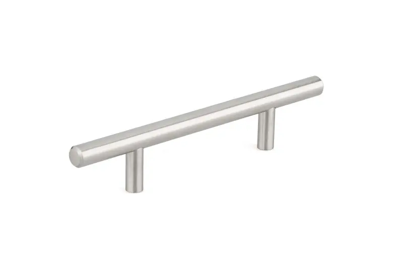 Richelieu Washington Gatherion 3 3/4-inch (96 mm) Brushed Stainless Steel Modern Cabinet Bar Pull, BP30596170