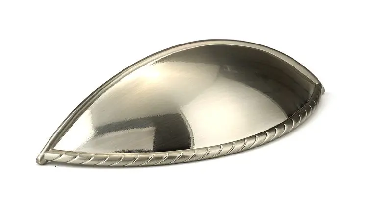 Richelieu Water-Resistant Huntingdon Gatherion 3 3/4-inch (96 mm) Center-to-Center Brushed Nickel-Plated, Traditional Cabi...