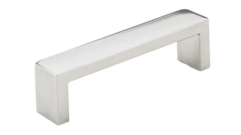 Richelieu Williamsburg Gatherion 3 3/4-inch (96 mm) Sleek Water-Based Stainless Mild Steel Modern Rectangular Cabinet Pull...